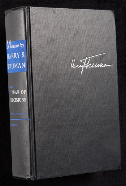 Harry S. Truman Signed Year Of Decisions Book (BAS)