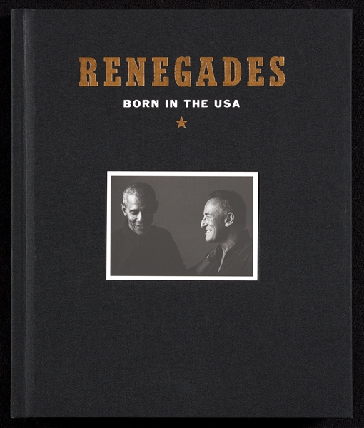 Barack Obama & Bruce Springsteen Signed Renegades Born in the USA Book (BAS)