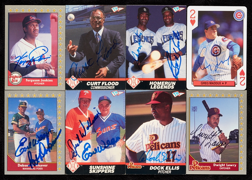 1990 Senior League Baseball Sets (2) and 1992 US Playing Card Co. ML AS Set With 150+ Signed Cards