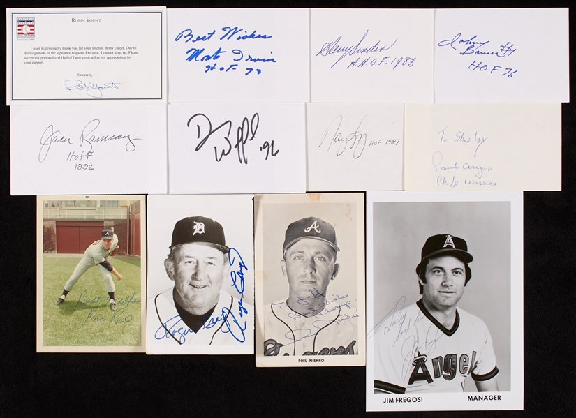 Multi-Sports Signed Photo & Index Card Group with HOFers (26)