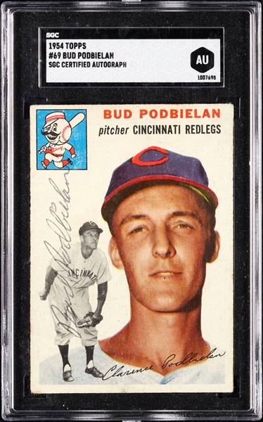 Bud Podbielan Signed 1954 Topps No. 69 (SGC)