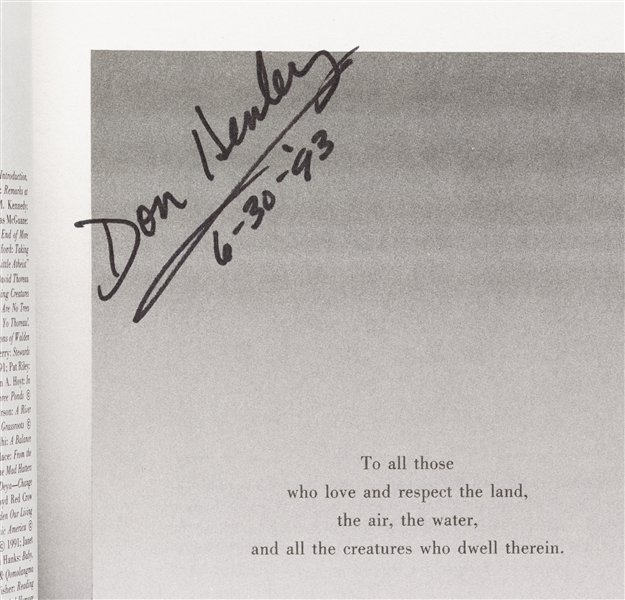 Don Henley Signed Heaven Is Under Our Feet Book (BAS)