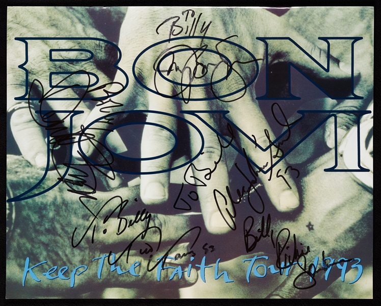 Bon Jovi Group-Signed Keep The Faith Tour Program (BAS)
