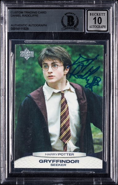 Daniel Radcliffe Signed Custom Trading Card (Graded BAS 10)