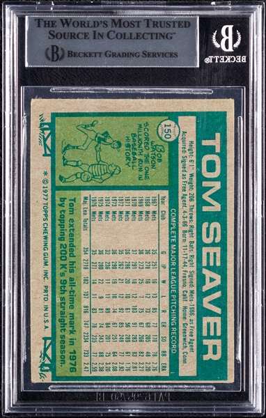 Tom Seaver Signed 1977 Topps No. 150 (BAS)