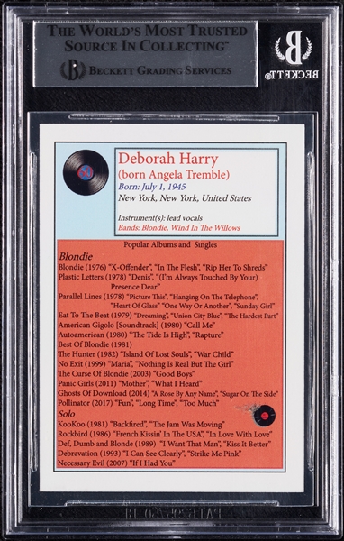 Deborah Harry Signed Trading Card (BAS)