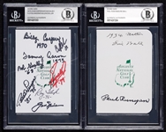 Masters Winners Signed Scorecards with Jack Nicklaus (2) (BAS)