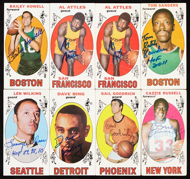 Signed 1969 Topps Basketball Group with HOFers (27)