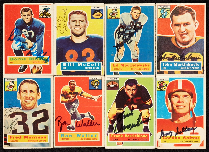 Signed 1956 Topps Football Group (15)