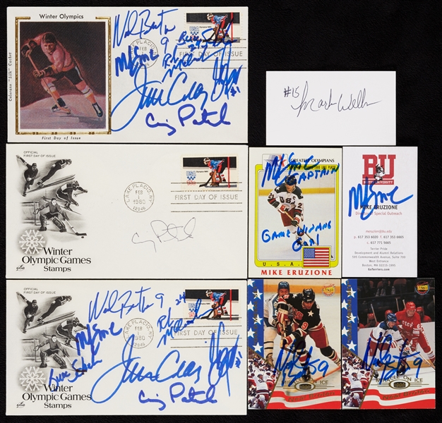 Miracle On Ice Signed Cards & FDC Group (8)