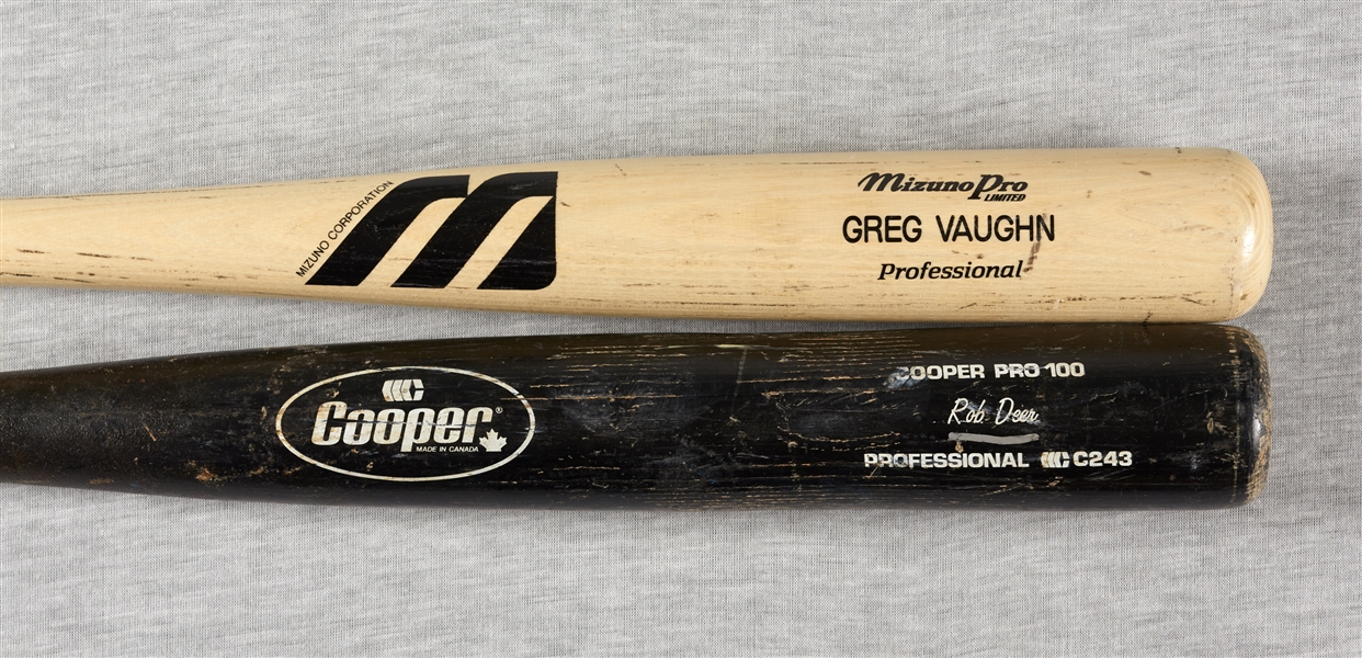 Rob Deer & Greg Vaughn Game-Used Bats (2)