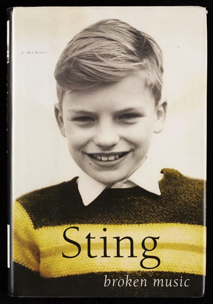 Sting Signed Broken Music Book (BAS)