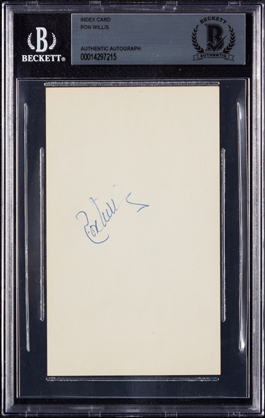 Ron Willis Signed 3x5 Index Card (BAS)