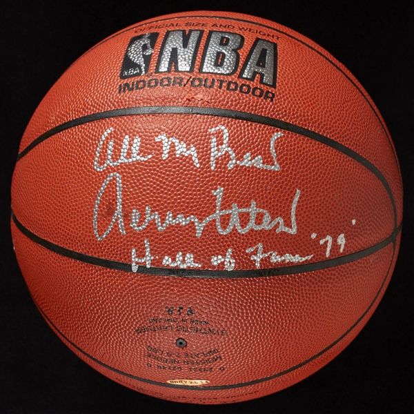 Jerry West Signed Spalding Basketball Hall of Fame 79 (UDA)