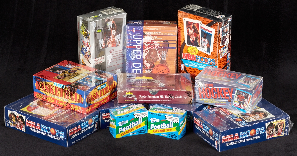 Basketball & Football Unopened Wax Boxes Group (12)