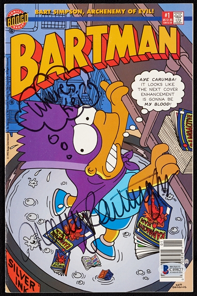 Nancy Cartwright Signed Bartman Comic Issue No. 1 (BAS)