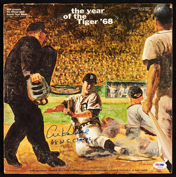 Al Kaline Signed The Year of the Tiger '68 Album 68 WS Champs (PSA/DNA)