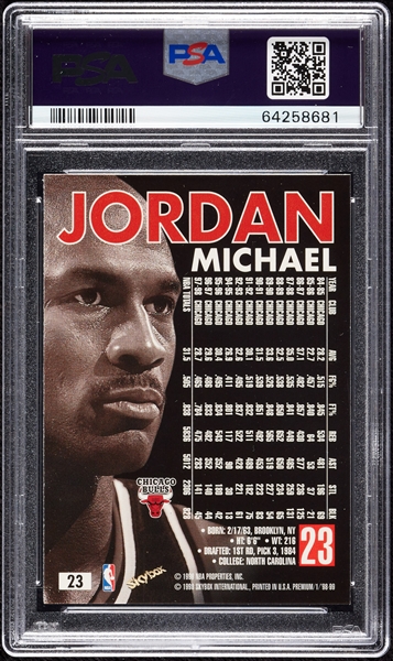 1998 SkyBox Premium Michael Jordan No. 23 PSA 10