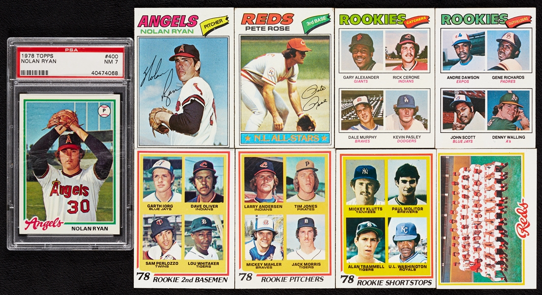1977 and 1978 Topps Baseball Complete Sets, 1978 Ryan – PSA 7 (2)