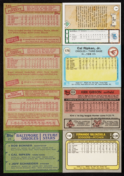 1981-89 High-Grade Topps, Fleer and Upper Deck Baseball Sets (6)