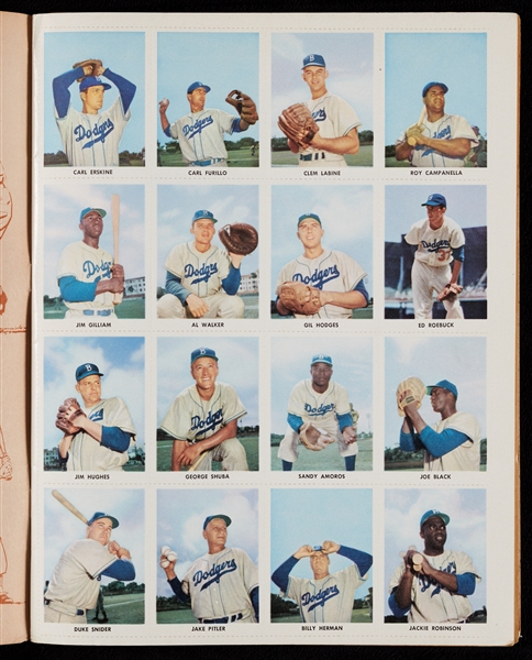 1955 Brooklyn Dodgers Golden Stamps Booklet and Unperforated Stamps