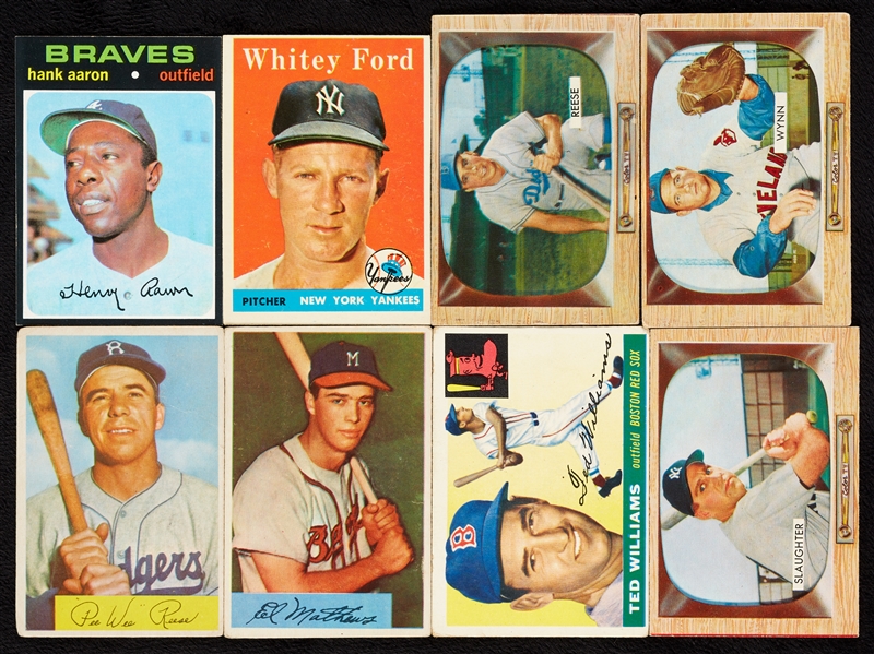 1954-59 Topps and Bowman Baseball HOFers Group (10)