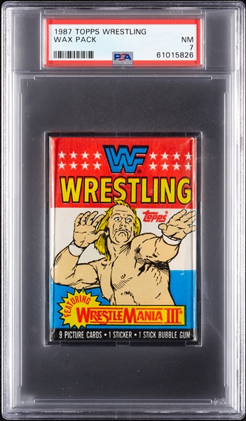 1987 Topps WWF Wrestling Wax Pack (Graded PSA 7)