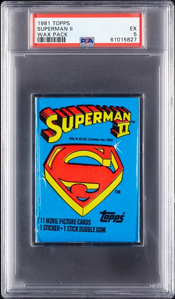1981 Topps Superman II Wax Pack (Graded PSA 5)