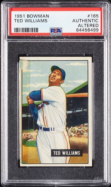 1951 Bowman Ted Williams No. 165 PSA Authentic