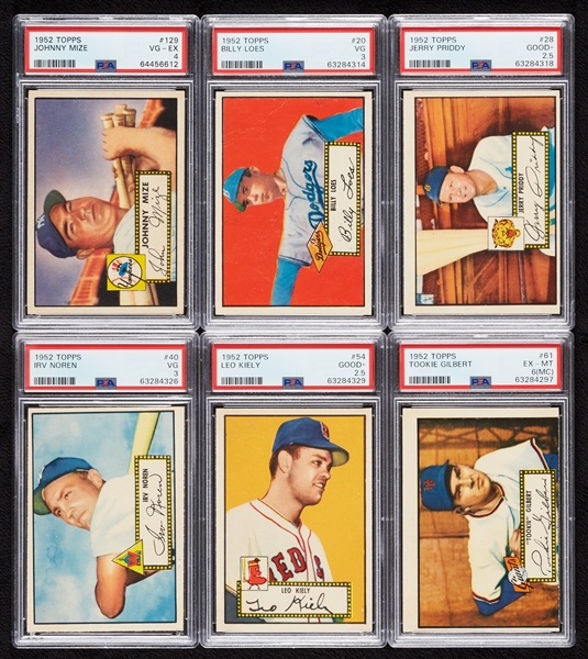 1952 Topps PSA-Graded Group with Johnny Mize (13)