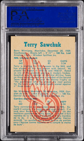 1960 Parkhurst Terry Sawchuk No. 31 PSA 8