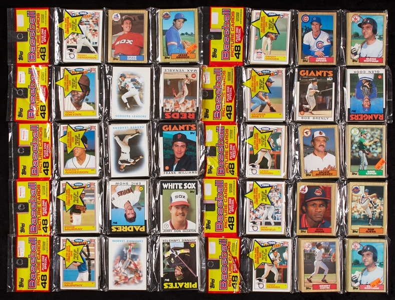1986 & 1987 Topps Baseball Rack Pack Group (10)