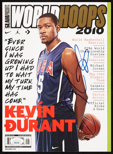 Kevin Durant Signed SLAM World Hoops Magazine (JSA)