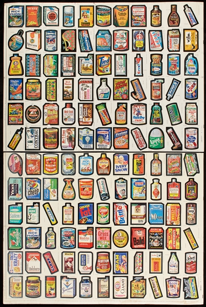 1979 Topps Wacky Packages Uncut Sheets and Poster (10)
