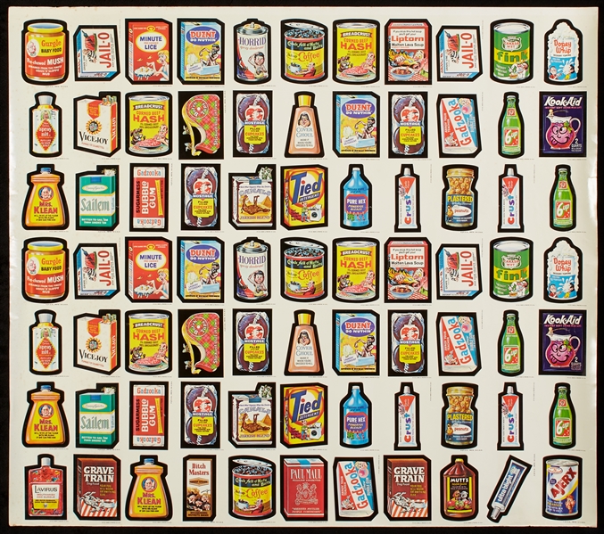 1979 Topps Wacky Packages Uncut Sheets and Poster (10)