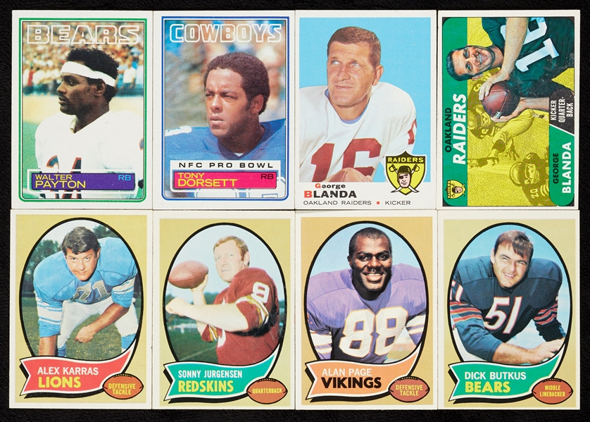 1968-81 Topps Football Hall of Famers Group, 45 HOFers (105)