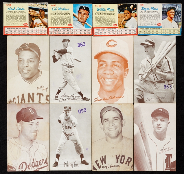 Exhibit Supply Co. Cards and 1962 Post Cereal HOFers (13)