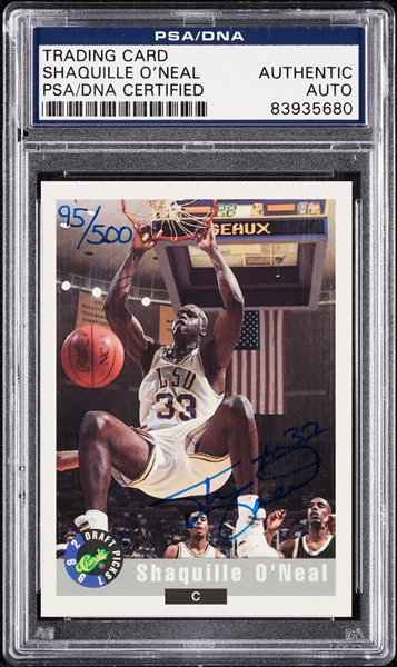 Shaquille O'Neal Signed 1992 Classic RC (95/500) (PSA/DNA)