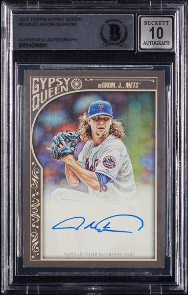 2015 Topps Gypsy Queen Jacob DeGrom Auto #GQAJD (Graded BAS 10)
