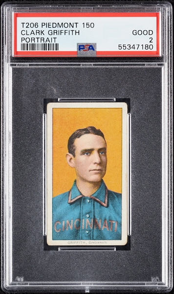 1909-11 T206 Clark Griffith Portrait PSA 2