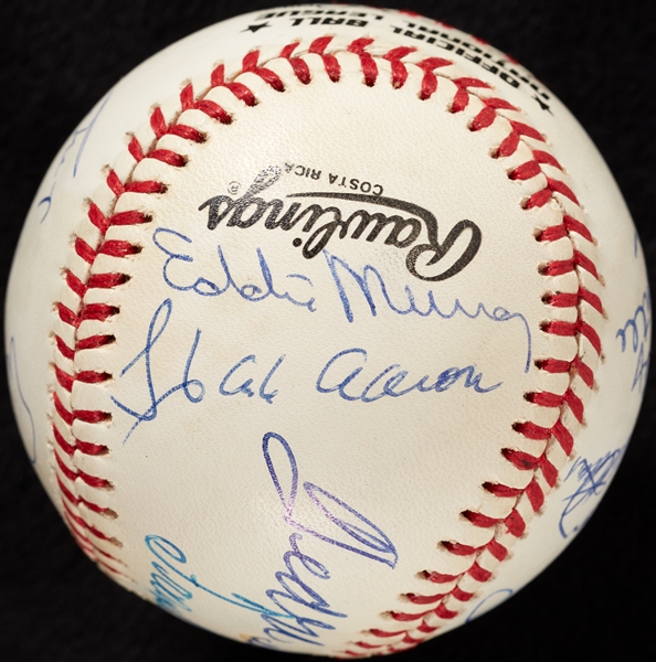 500 Home Run Club Multi-Signed ONL Baseball with Mantle, Williams, Aaron (BAS)