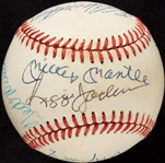 500 Home Run Club Multi-Signed OAL Baseball with Mantle, Williams (BAS)