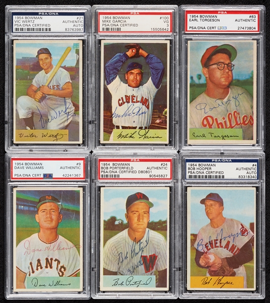 Signed 1954 Bowman Baseball Collection (138)