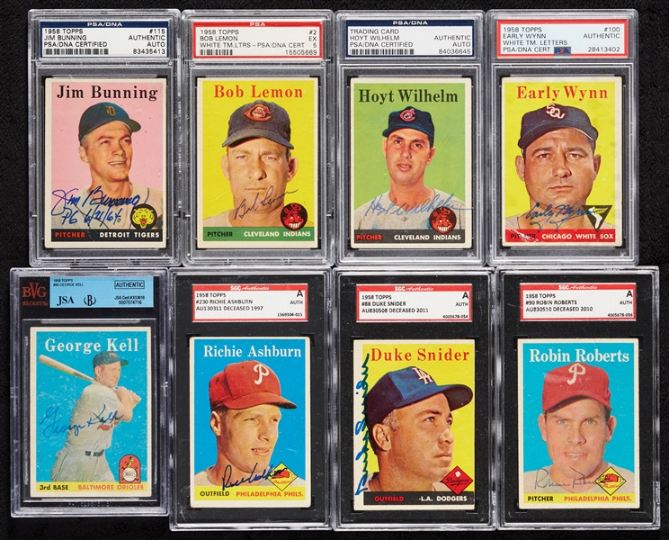 Signed 1958 Topps Baseball Collection (443)