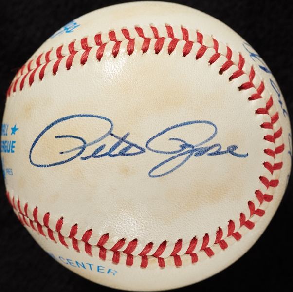 Hank Aaron & Pete Rose Dual-Signed OAL Baseball (JSA)
