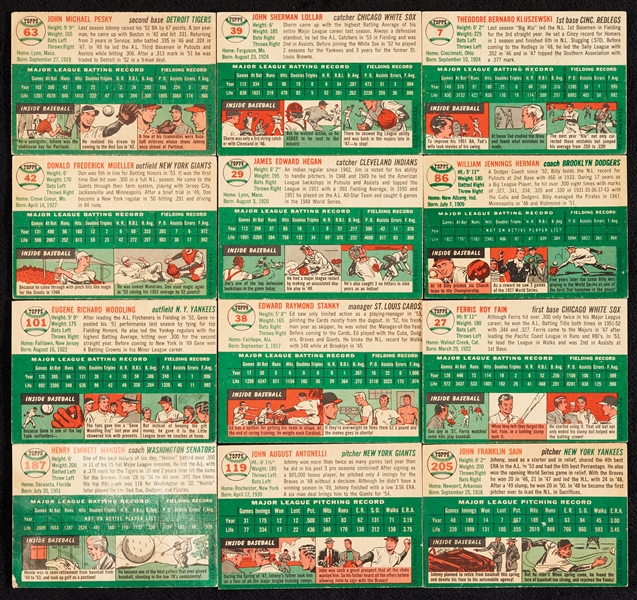 1954 Topps Baseball Partial Set (80)