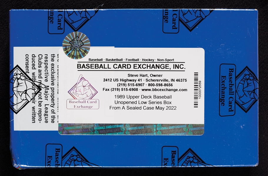 1989 Upper Deck Baseball Low Series Wax Box (BBCE) (FASC)