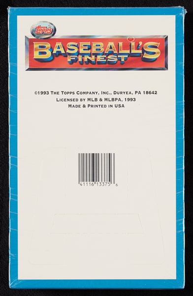 1993 Finest Baseball Unopened Wax Box (18)