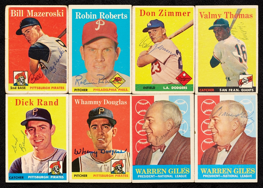 Signed 1958 Topps Baseball Card Collection (57)