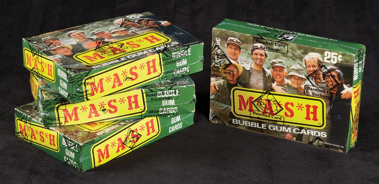 1982 Donruss MASH Wax Boxes Group (4) (BBCE)